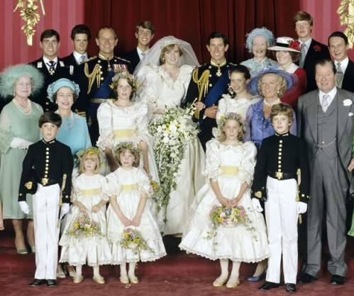 Família real casamento lady Di. 1981