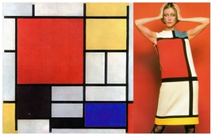 YSL inspirado na obra de Piet Mondrian